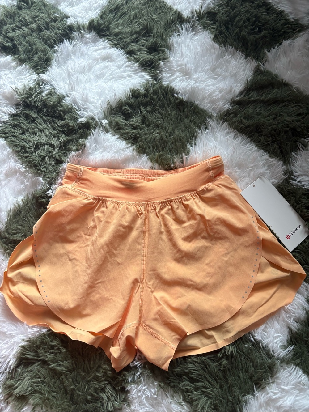 lululemon athletica Women's Peach Running Shorts Fast and Free High Rise Split